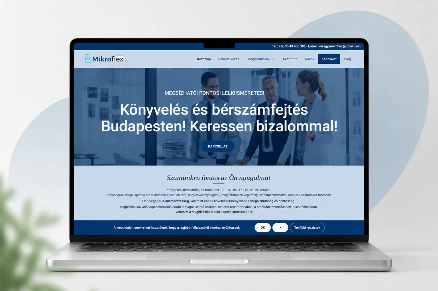 Könyvelés Adóbevallás weboldal referencia