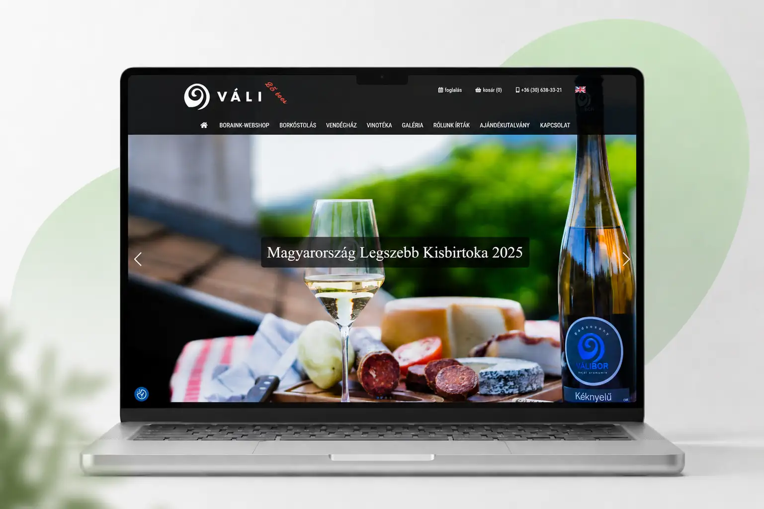 Váli Bor webshop referencia